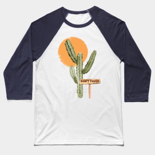 Funny Meme Watercolor Saguaro Cactus In Sunset Baseball T-Shirt